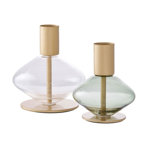 Stekleni svečniki v kompletu 2 ks – House Nordic-image-4