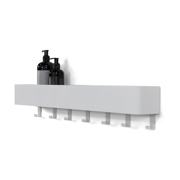 Bela jeklena stenska kopalniška polica Multi – Spinder Design-image-2