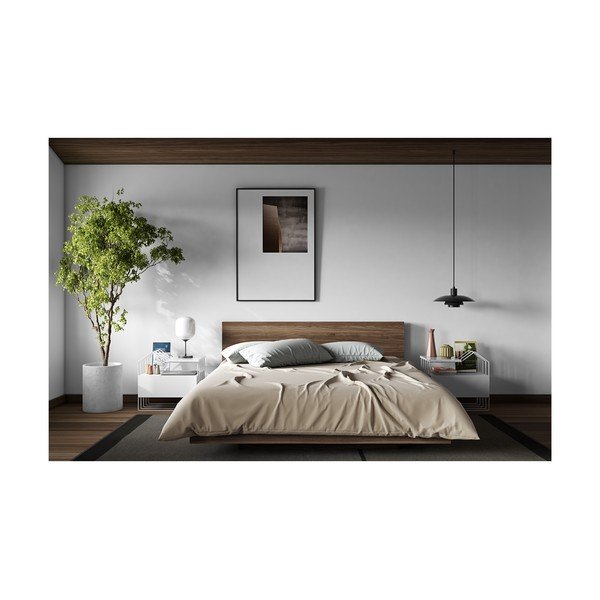 Rjava postelja TemaHome Float, 160 x 200 cm-image-4