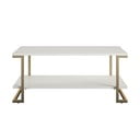 Kavna mizica v belo-zlati barvi CosmoLiving by Cosmopolitan Camila, 106 x 45 cm