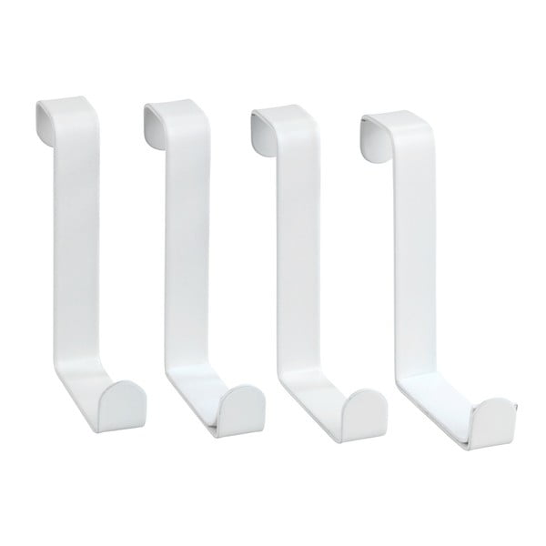 Komplet 4 belih obešalnikov za vrata Wenko Home-image-2
