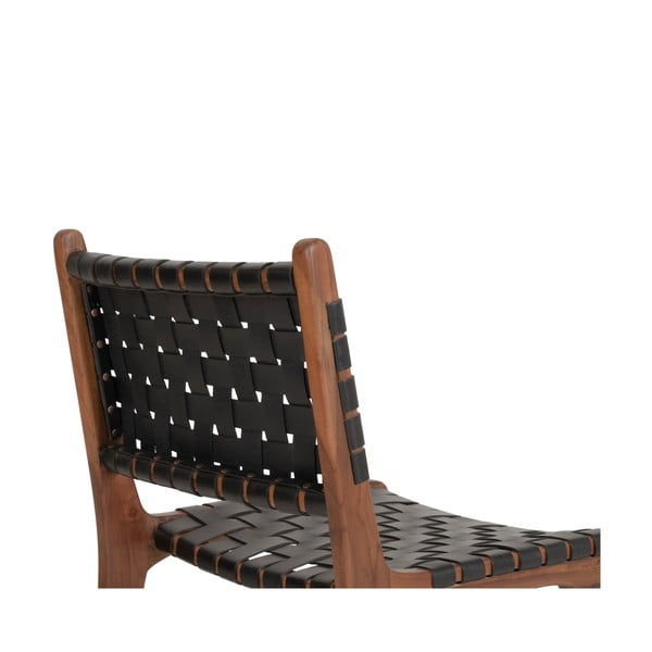 Črni/rjavi jedilni stoli iz masivnega tika v kompletu 2 ks Perugia – House Nordic-image-4