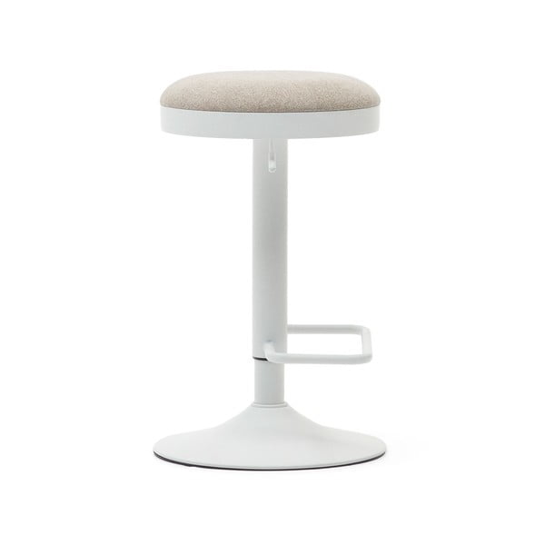 Bež oblazinjeni barski stoli v kompletu z nastavljivo višino 2 ks (višina sedeža 53,5 cm) Zaib – Kave Home-image-3