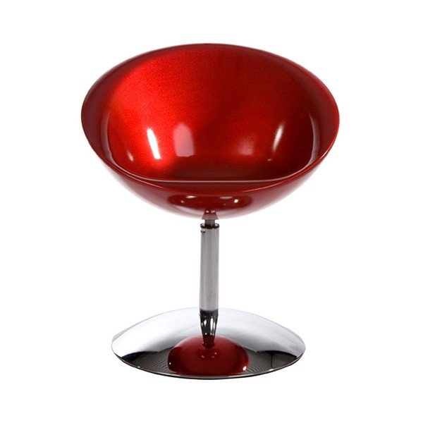 Komplet 2 rdečih vrtljivih stolov Kokoon Design Bowl-image-4