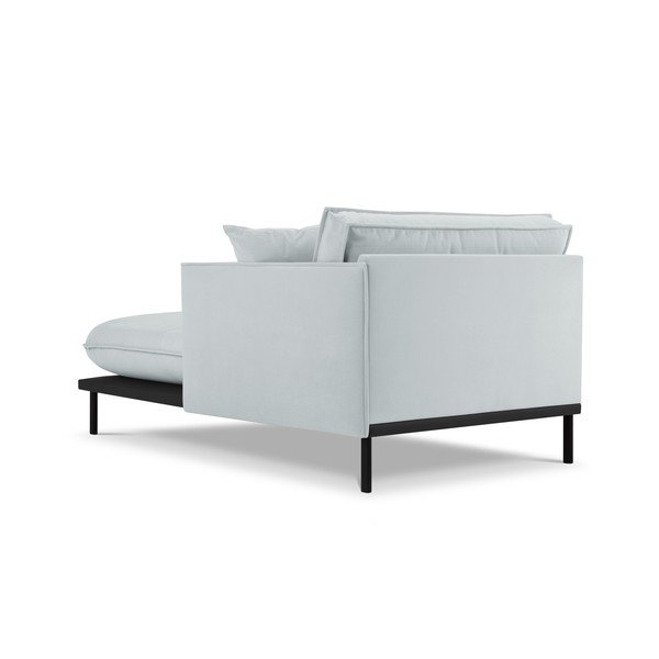 Svetlo siv žameten ležalnik (desni kot) Auguste – Interieurs 86-image-2