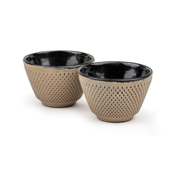 Bež skodelice v kompletu 2 ks iz litega železa 100 ml Xilin – Bredemeijer