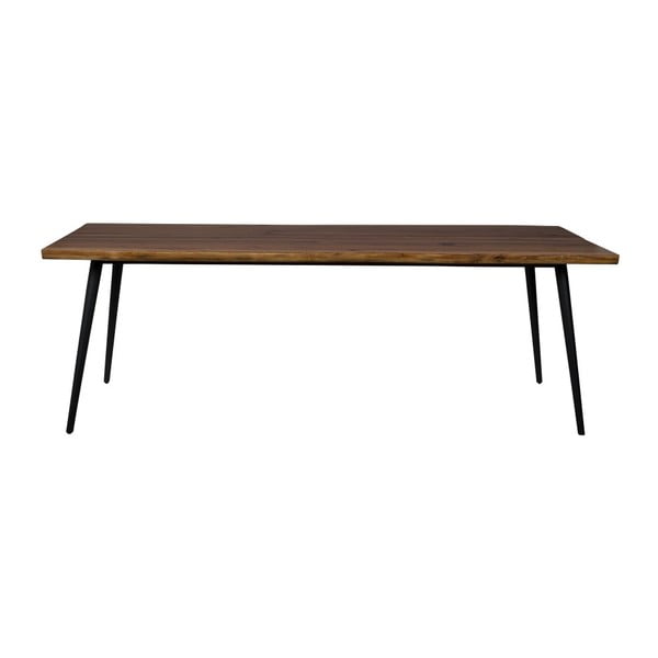Jedilna miza s črnimi jeklenimi nogami Dutchbone Alagon Land, 220 x 90 cm
