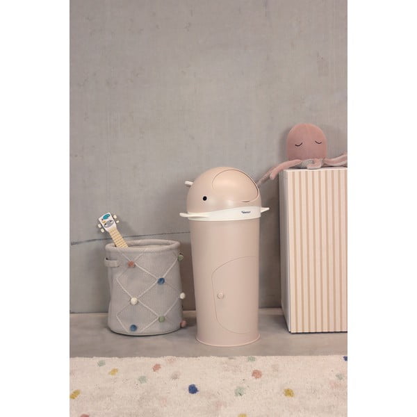 Bež plastičen koš za plenice 25 l Whale – Kindsgut-image-1