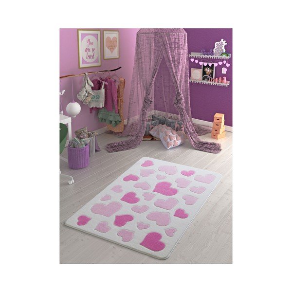 Otroška preproga Sweet Love Pink, 100 x 150 cm-image-1