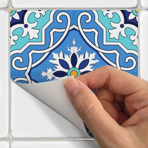 Komplet 24 stenskih nalepk Ambiance Wall Stickers Tiles Flamenco, 10 x 10 cm-image-3