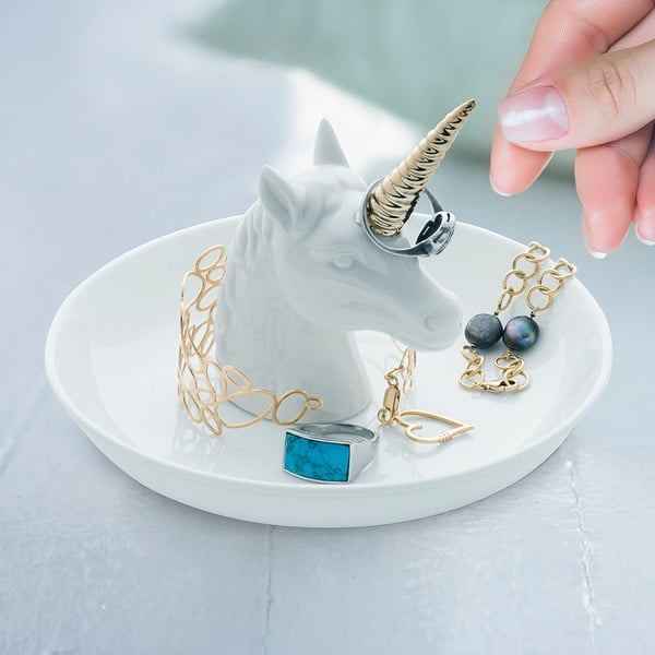 Porcelanast pladenj za nakit Unicorn – Balvi-image-1