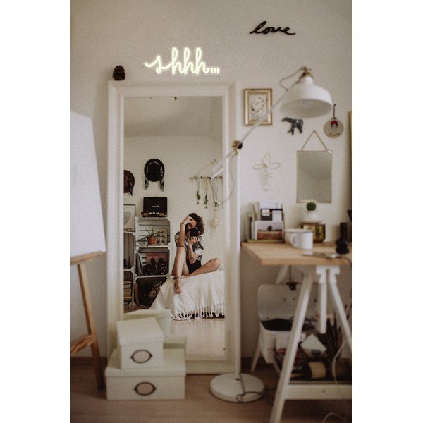 Rumena stenska svetleča dekoracija Candy Shock Shhh, 40 x 16 cm-image-3