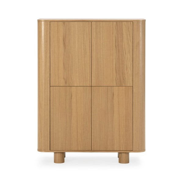 Omarica v hrastovem dekorju v naravni barvi 100x133x40 cm Padoc – MOME