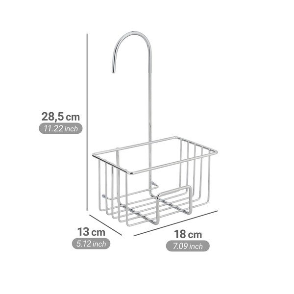 Viseča kopalniška polica iz nerjavečega jekla v sijajno srebrni barvi Milito – Wenko-image-4