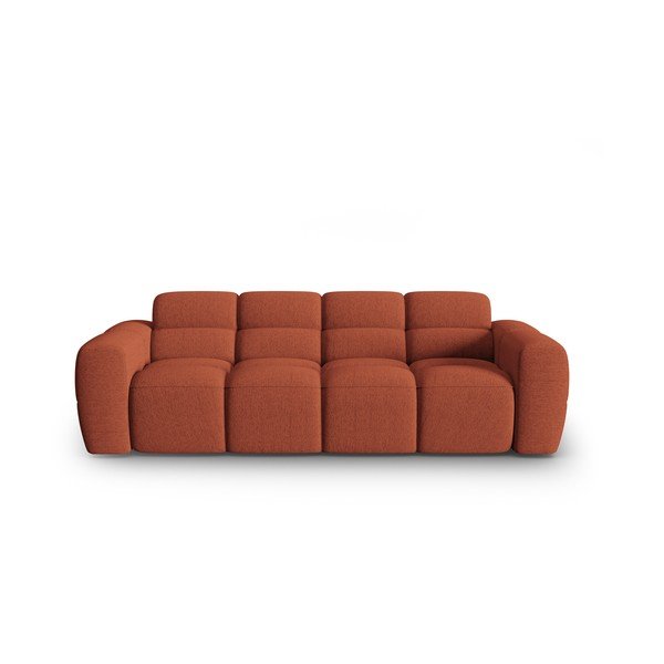 Opečnato oranžna sedežna garnitura 256 cm Lisa – Micadoni Home
