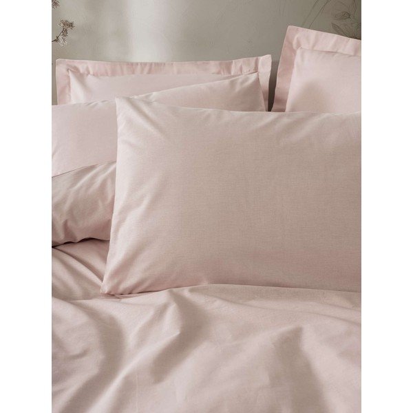 Prašno rožnata enojna posteljnina 200x140 cm Plain  – Mijolnir-image-2