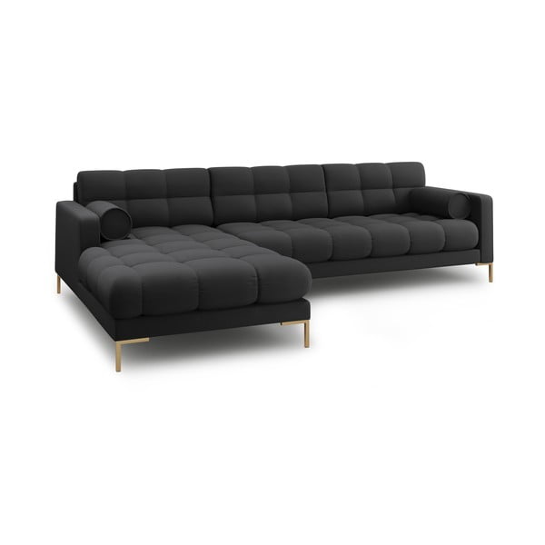 Temno siva kotna sedežna garnitura (levi kot) Bali – Cosmopolitan Design-image-4