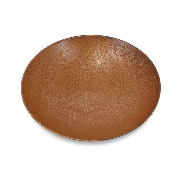 Rjav jušni porcelanast krožnik ø 26 cm Ovio – BonBistro-image-1