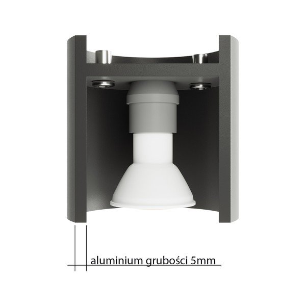 Temno sivo točkovno svetilo ø 10 cm Roda – Sollux-image-3