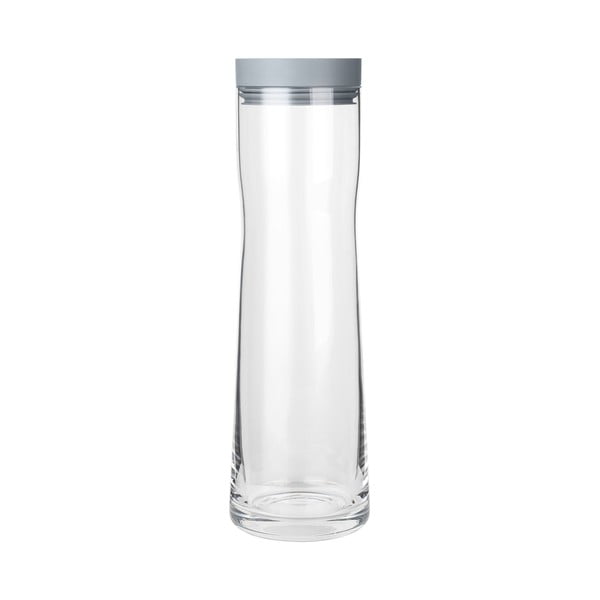 Steklena karafa za vodo s sivim silikonskim pokrovom Blomus Aqua, 1 l