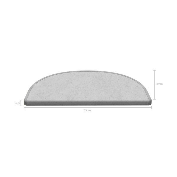 Komplet 16 sivih preprog za stopnice Vitaus Dots, 65 x 20 cm-image-4