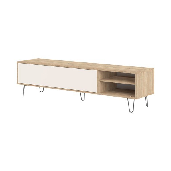Kremasto bela TV omarica v hrastovem dekorju 165x44 cm Aero - TemaHome -image-2