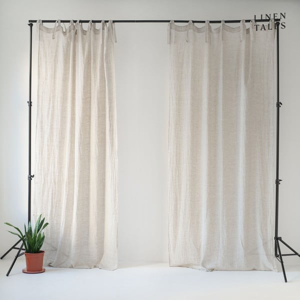 Kremno bela prosojna zavesa 130x300 cm Daytime – Linen Tales