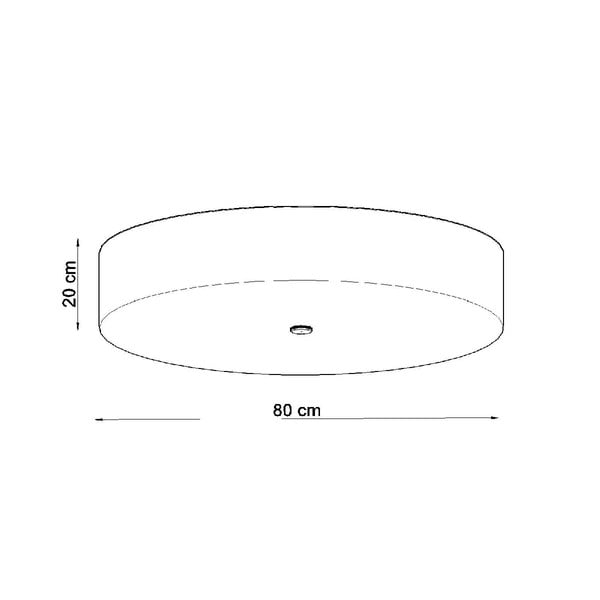 Črna stropna svetilka s steklenim senčnikom ø 80 cm Herra - Sollux-image-4