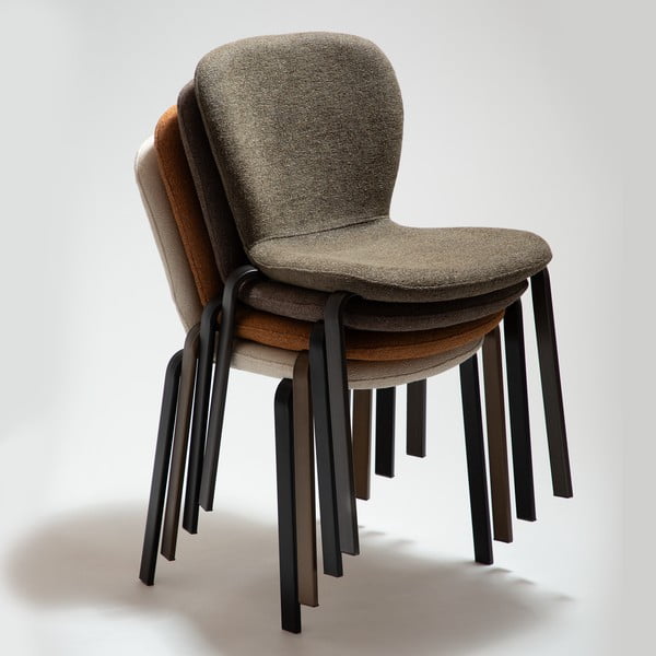 Kaki zelen oblazinjen jedilni stol Heap – DAN-FORM Denmark-image-1