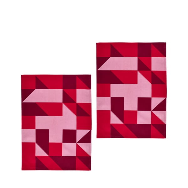 Komplet 2 brisač Zone, 70x50 cm, rdeča