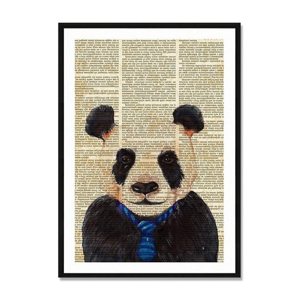 Plakat v okvirju Really Nice Things Newspaper Panda, 40 x 60 cm