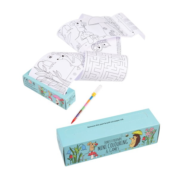 Potovalni komplet otroških pobarvank in ugank Rex London Forest Travel-image-4