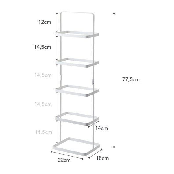 Belo kovinsko stojalo za čevlje Tower Shoe Rack – YAMAZAKI-image-4