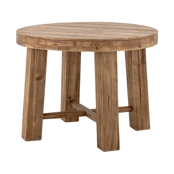 Okrogla klubska mizica v dekorju eksotičnega lesa v temni naravni barvi ø 60 cm Emmett – Bloomingville