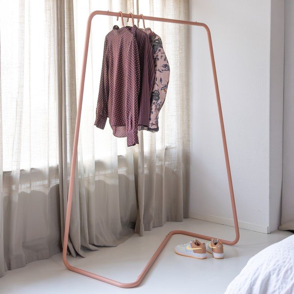 Rožnato-oranžno jekleno stojalo za oblačila 118x160x57 cm Hang-On – Spinder Design-image-1