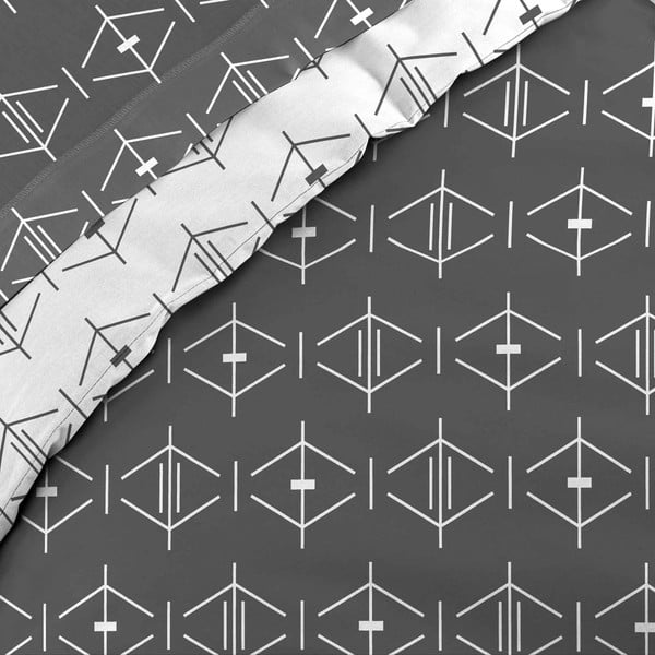 Temno siva enojna bombažna prevleka za odejo 140x200 cm Aristide – douceur d'intérieur-image-2