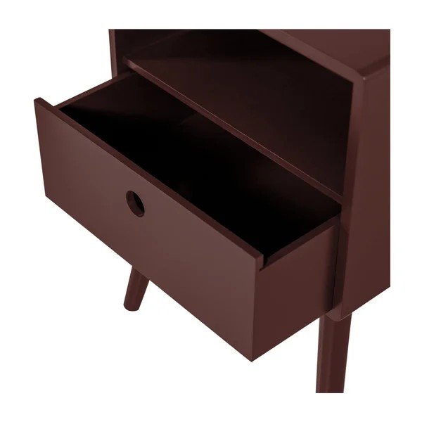 Bordo rdeča nočna omarica iz MDF plošč Ozzy – WOOOD-image-3
