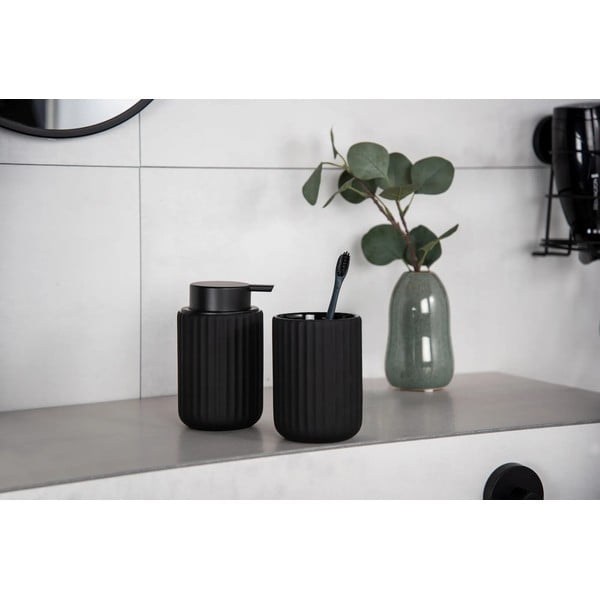 Mat črn keramičen komplet pripomočkov za kopalnico Belluno – Wenko-image-1