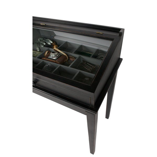 Črna lesena miza z vitrino BePureHome-image-4