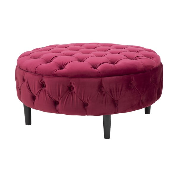 Mauro Ferretti Kraljičin stolček s prostorom za shranjevanje, bordo rdeča barva, ø 90 cm