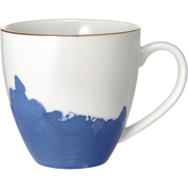 Komplet 2 porcelanskih skodelic za kavo Westwing Collection Rosie v modri in beli barvi