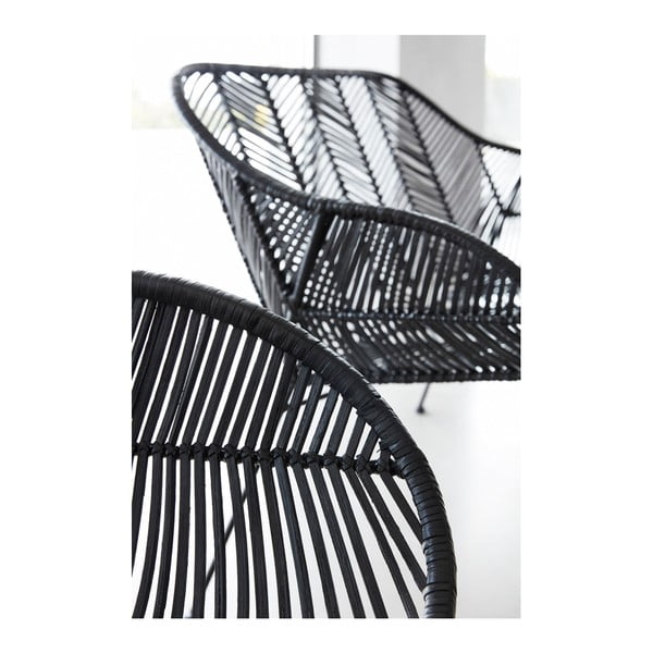 Črni stol iz ratana Hübsch Aslog-image-2