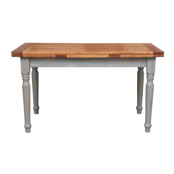 Biscottini Tendy lesena zložljiva jedilna miza s sivo strukturo, 160 x 90 cm