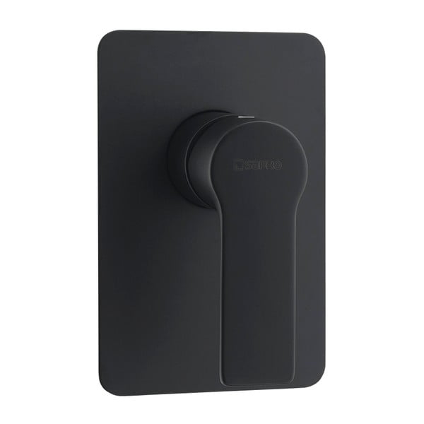 Mat črna vgrajena armatura za tuš (1 izhod) Pax – Sapho