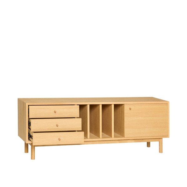 Komoda v hrastovem dekorju v naravni barvi 140x50x37 cm Nobby – Hübsch-image-4