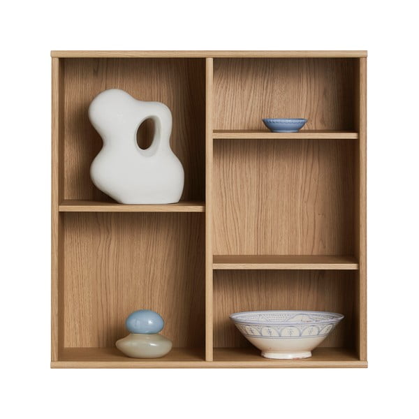 Stenski regal v hrastovem dekorju v naravni barvi 70x70 cm Mistral – Hammel Furniture-image-2