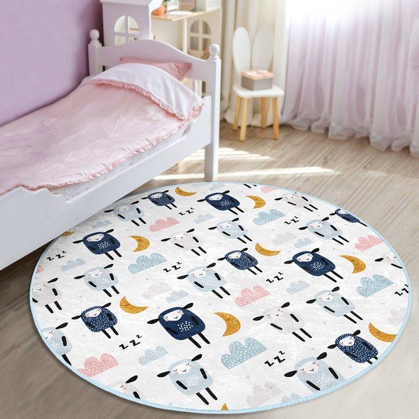 Bela otroška preproga ø 120 cm Comfort – Mila Home-image-2