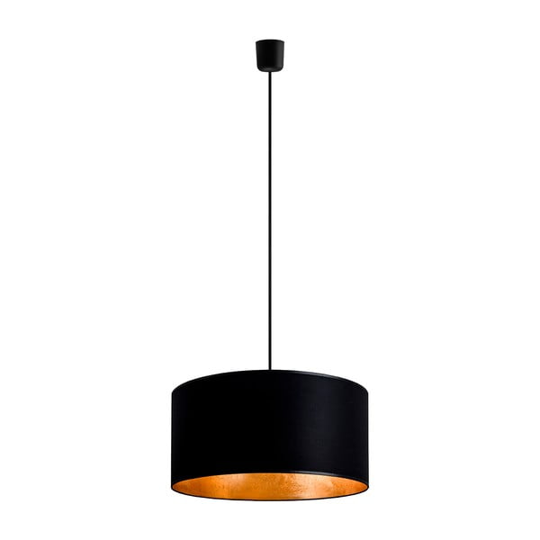 Črna stropna svetilka z zlatimi detajli Sotto Luce Mika, Ø 40 cm