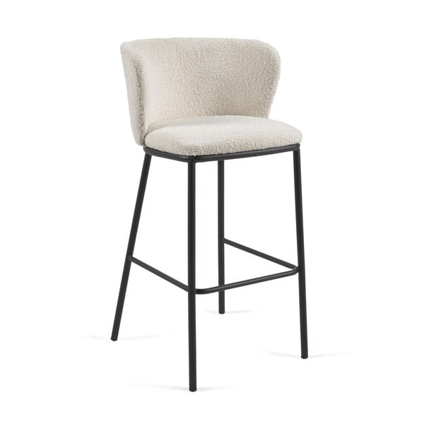 Beli barski stoli v kompletu 2 ks (višina sedeža 75 cm) Ciselia – Kave Home