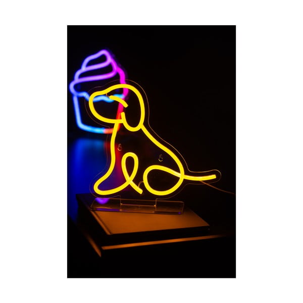 Rumena otroška namizna svetilka Sitting Dog – Leitmotiv-image-1